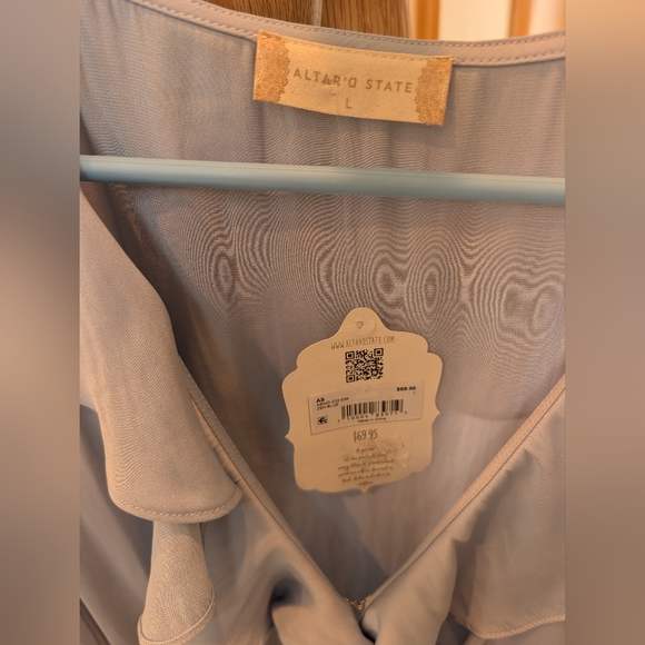 Altar'd State Soft Blue Ruffle Midi Dress - Picture 6 of 11